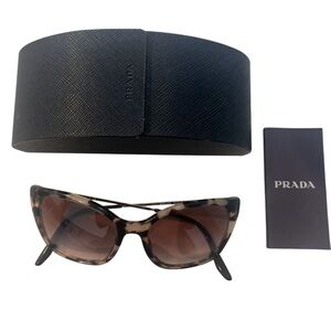 Prada Tortoiseshell Brown Gradient Sunglasses with Black Case